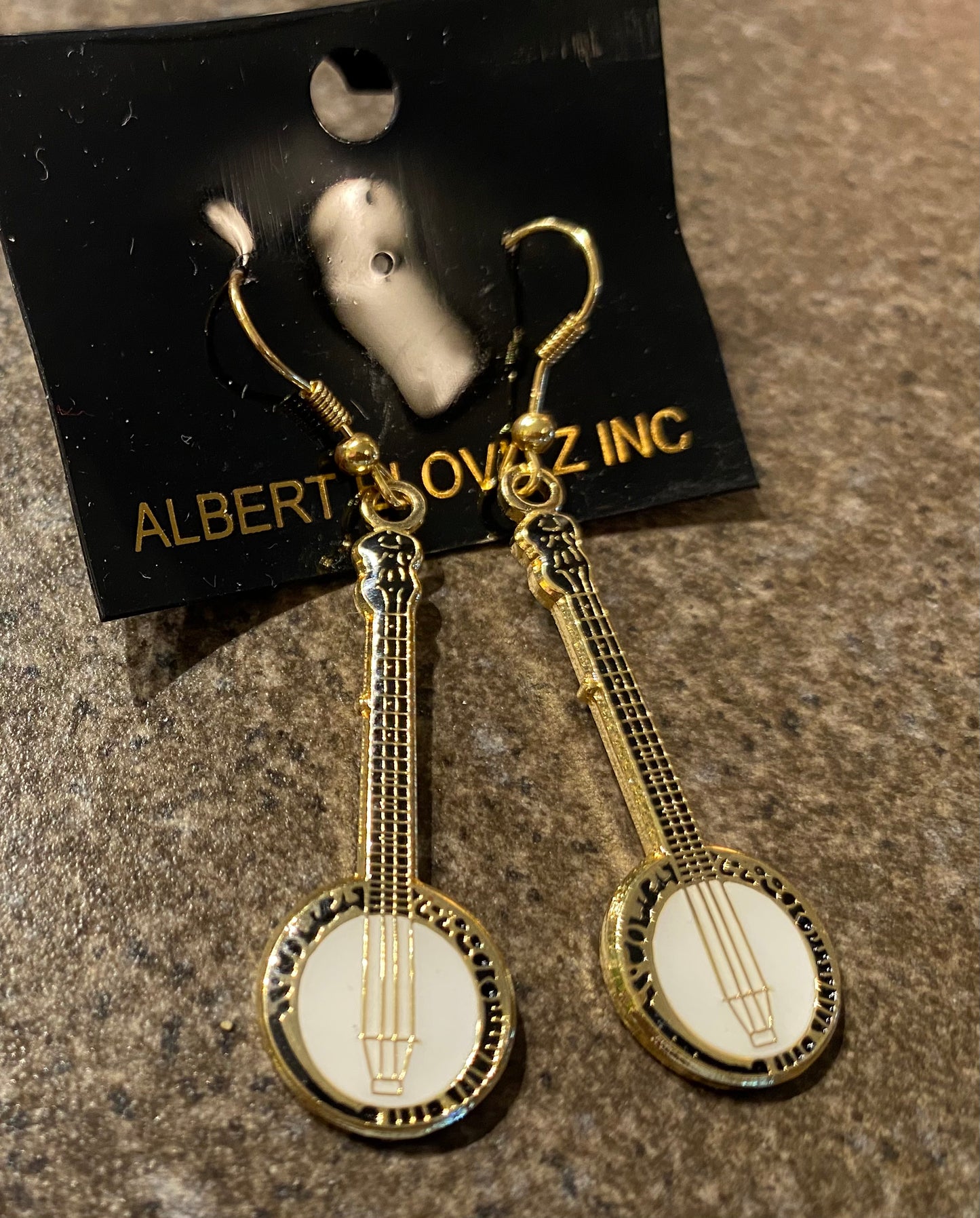Gold Banjo Earrings