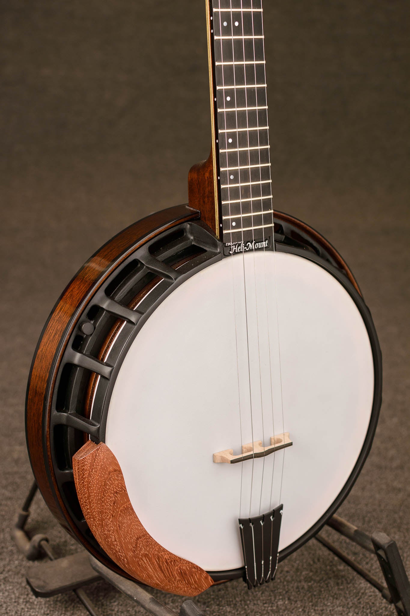 Nechville Custom Mahogany Phantom Banjo w/ Hybrid Ring + 5th String Capo