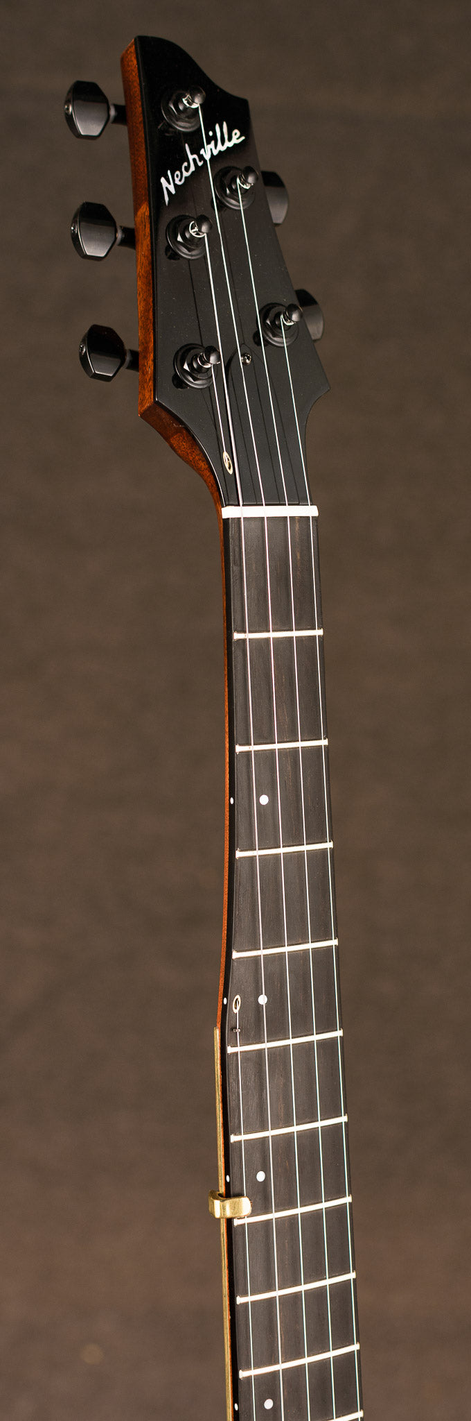 Nechville Custom Mahogany Phantom Banjo w/ Hybrid Ring + 5th String Capo